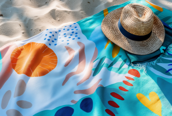 Custom print beach towel