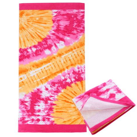 Reacting print cotton towel