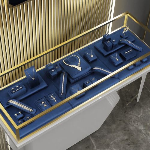 Blue jewelry display