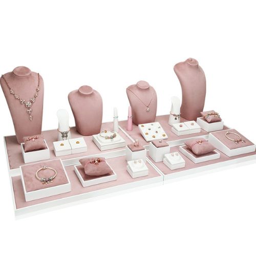 Pink jewelry display