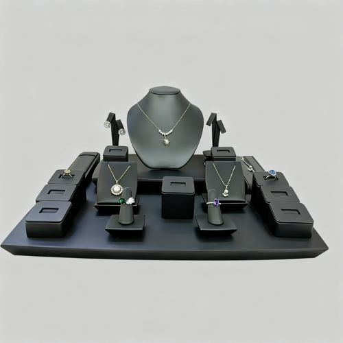 PU leather jewelry display