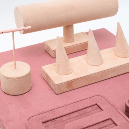 Ultra Suede jewelry display