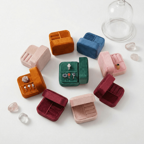 Velvet Travel Jewelry Boxes