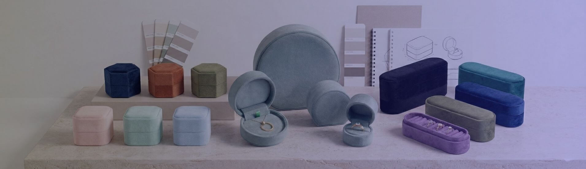 Velvet jewelry box wholesale