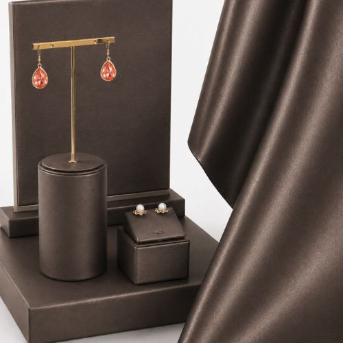 Brushed PU jewelry display
