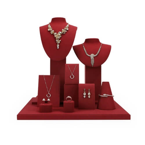 Microfiber jewelry display