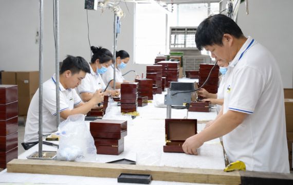 Wood jewelry box production