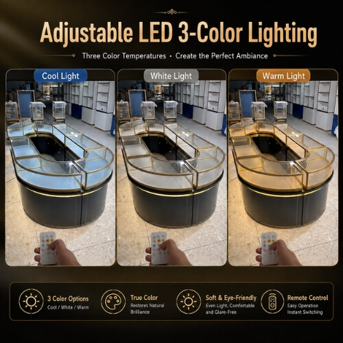 LED light showcase